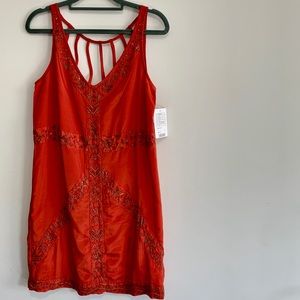 NWT Urban Outfitters Ecoté Rust Beaded Dress - S